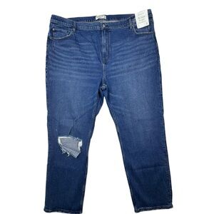 Abercrombie & Fitch Ankle Straight Ultra High Rise Plus Size 37/24 NWT